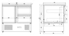 Combisteel Refrigerated Counter 1 Door/2 Drawers - 7950.0108 Combisteel