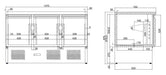 Combisteel Refrigerated Counter 3 Doors 7950.0112 Combisteel