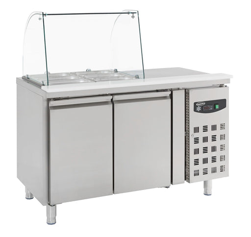 Combisteel Refrigerated Counter With Glass Cover 2 Doors - 7950.0410 Combisteel