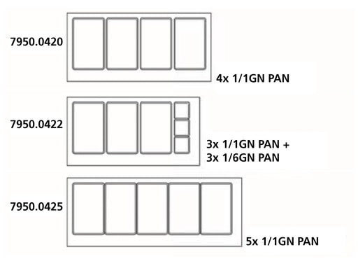 Combisteel Refrigerated Bakery Counter With Glass Cover 2 Doors 4X 1/1 GN Container - 7950.0420 Combisteel