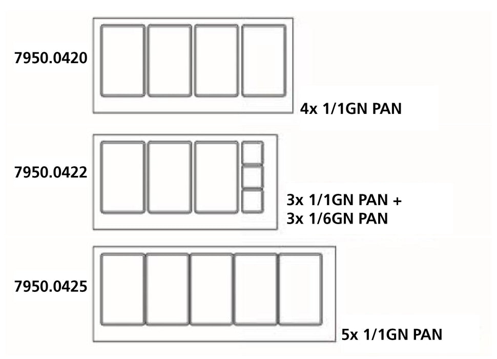 Combisteel Refrigerated Bakery Counter With Glass Cover 2 Doors 4X 1/1 GN Container - 7950.0420 Combisteel
