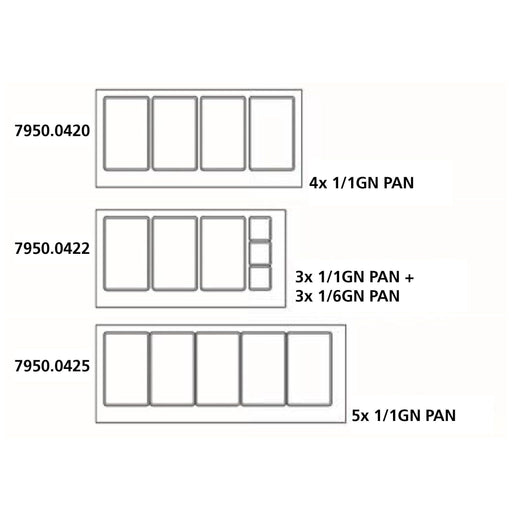 Combisteel Refrigerated Counter with Glass Cover – 3 Doors – 5x 1/1 GN Container Capacity – Stainless Steel – Energy Efficient 7950.0425 Combisteel