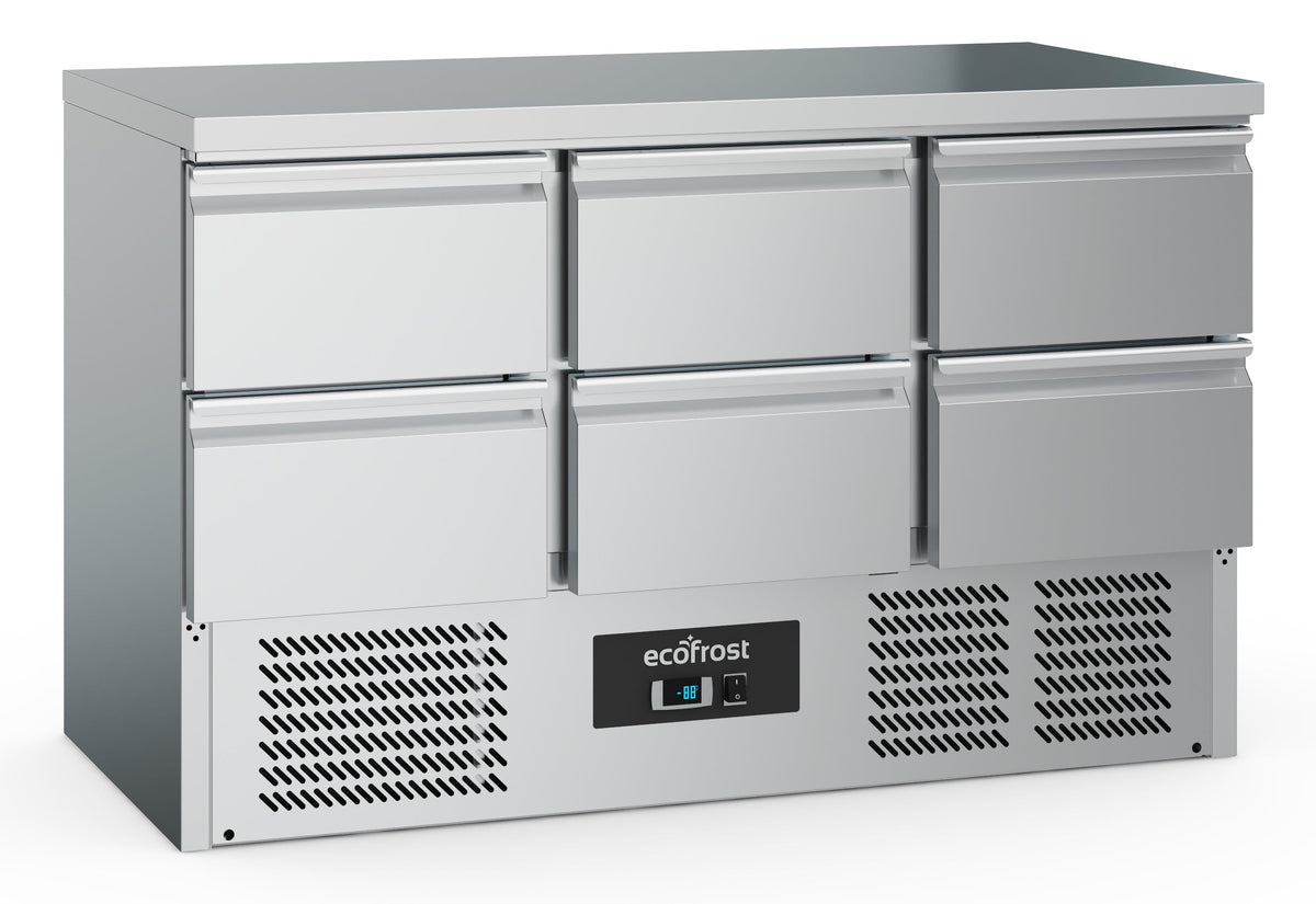 Ecofrost Refrigerated Counter 6 Drawers — Canmac Catering Equipment