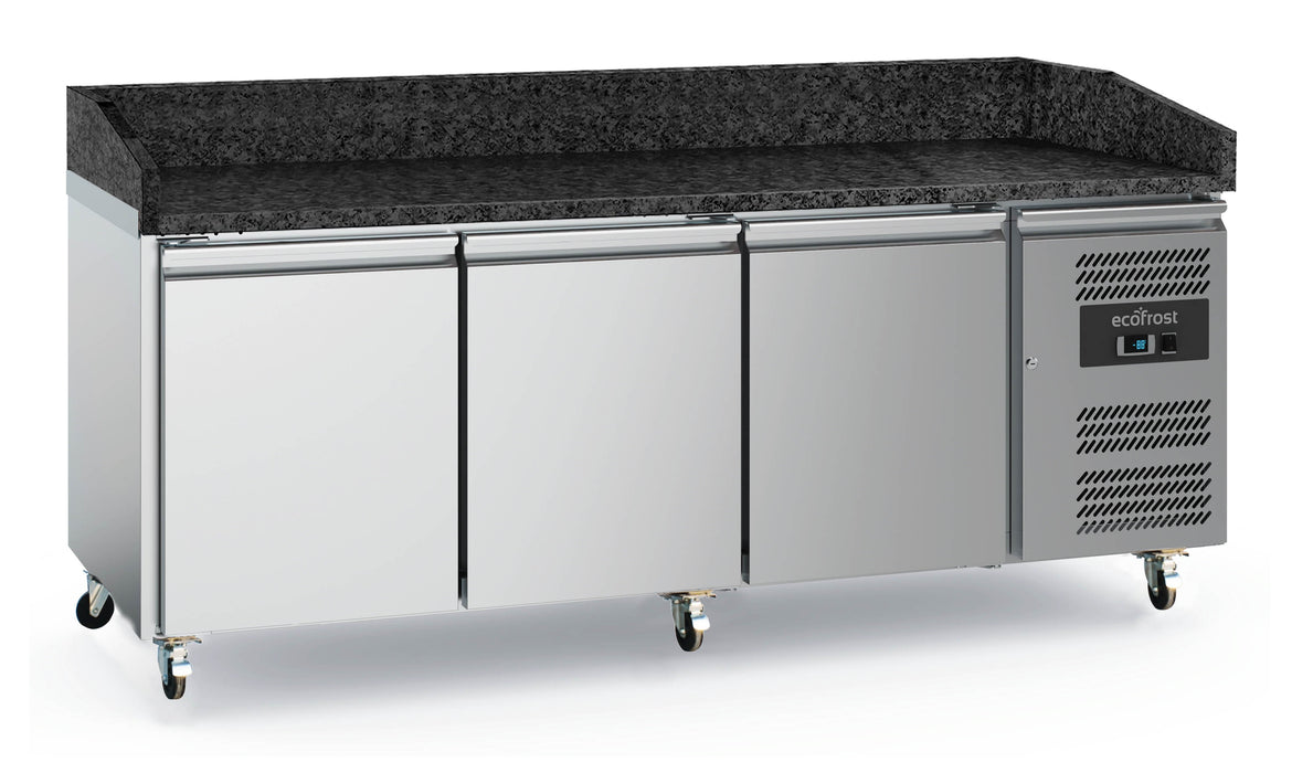 Ecofrost Pizza Counter 3 Doors Granite With Wheels