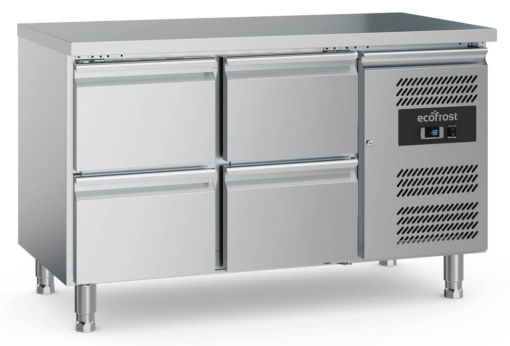 Ecofrost 700 Refrigerated Counter 4 Drawers With Adjustable Feet