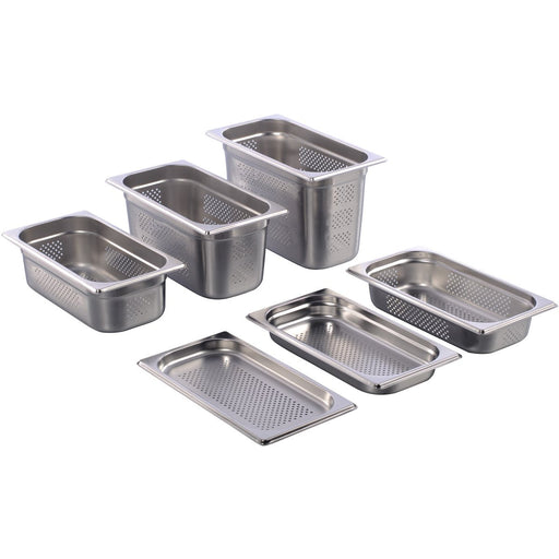 Stainless steel Gastronorm Pan Perforated GN1/3 Depth 150mm |  8136P Makfry