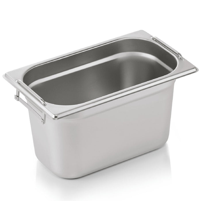 Stainless steel Gastronorm Pan with Handle GN1/4 Depth 150mm |  8146H Makfry