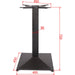 Black Cast Iron Table Base Square 450x450x720mm |  A039B Makfry
