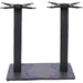 Black Cast Iron Twin Column Table Base Square 700x400x720mm |  A043A Makfry