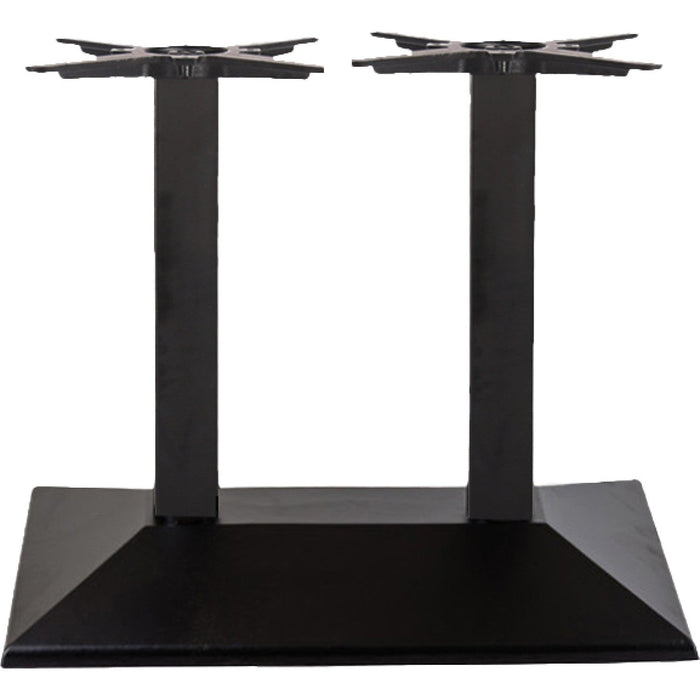 Black Cast Iron Twin Column Table Base Square 750x400x720mm |  A044A Makfry