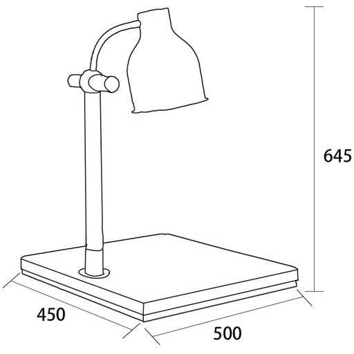 Single Lamp Carving Station 500x450x645mm | A65100601 Makfry
