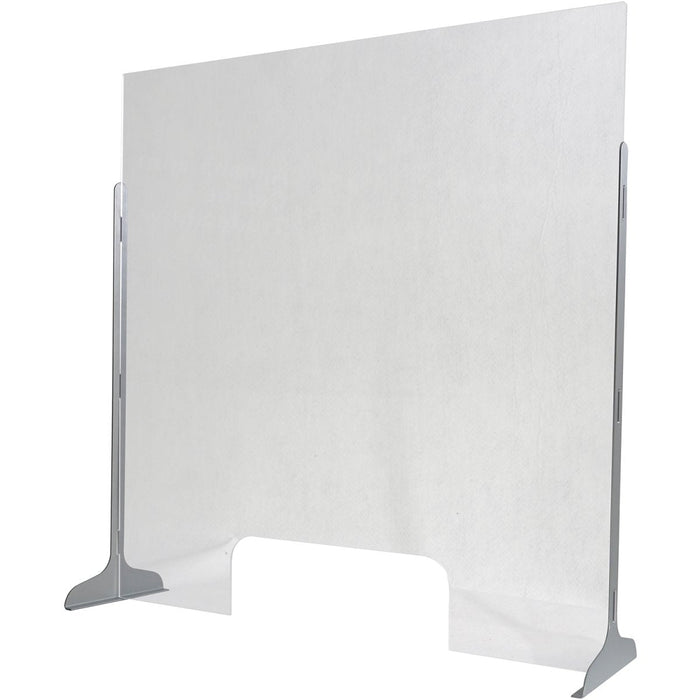 Freestanding Sneeze Guard/Plastic Divider Screen 1000x1000mm Clear |  AC80011 Makfry
