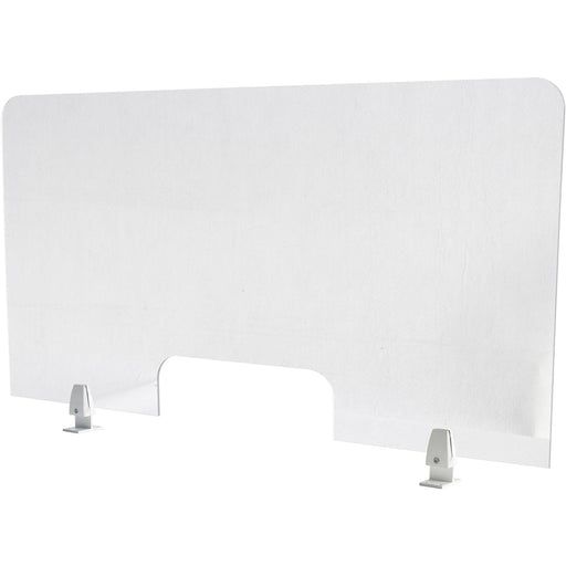 Freestanding Sneeze Guard/Plastic Divider Screen with Feet 1200x600mm Clear |  AC80008 Makfry