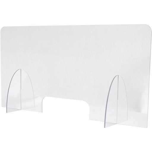 Freestanding Sneeze Guard/Plastic Divider Screen 1200x600mm Clear |  AC80009 Makfry