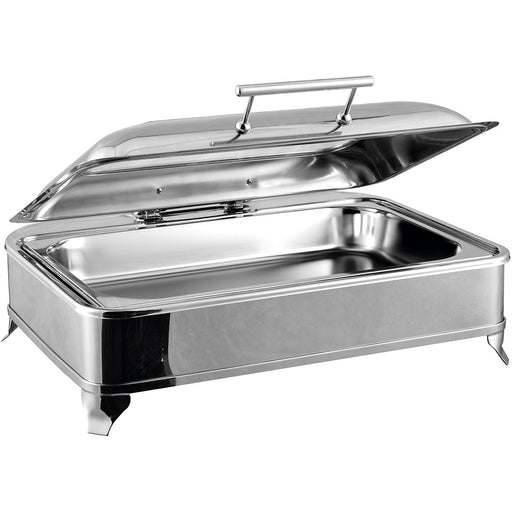 Chafing Dish Electric Heating Gn1/1 Glass Lid Stainless Steel 9 Litres | Ad1102 Makfry