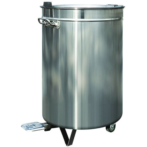 Professional Waste bin Stainless steel Wheels Pedal 80 litres |  VAD5904 Makfry