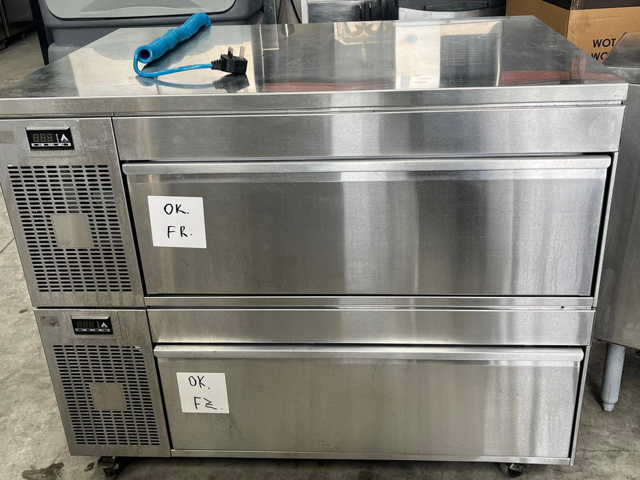 Adande Fridge Freezer Counter Twin Drawer  - Refurbished Canmac Refurbished