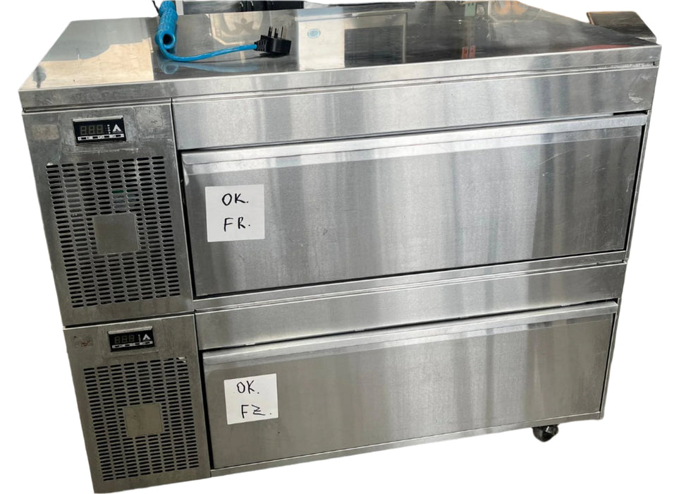 Adande Fridge Freezer Counter Twin Drawer  - Refurbished Canmac Refurbished