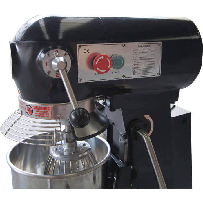 Professional Planetary Mixer 10 Litres 2 Speeds Black | Adm10 Black Makfry