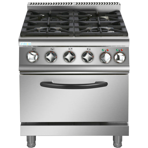 B Grade Professional Gas Range 4 Burners 30k W Electric Oven 5.8k W 700mm Depth | Adx705 A B Grade Makfry
