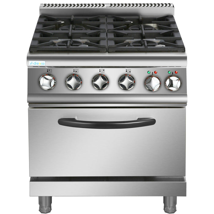 B Grade Professional Gas Range 4 Burners 30k W Electric Oven 5.8k W 700mm Depth | Adx705 A B Grade Makfry