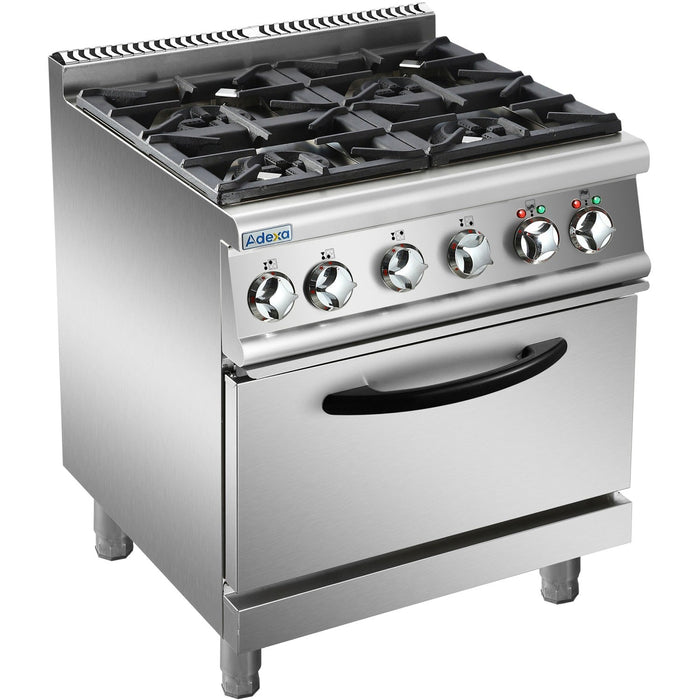 B Grade Professional Gas Range 4 Burners 30k W Electric Oven 5.8k W 700mm Depth | Adx705 A B Grade Makfry