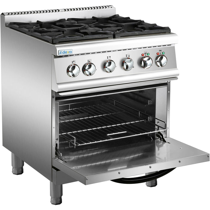 B Grade Professional Gas Range 4 Burners 30k W Electric Oven 5.8k W 700mm Depth | Adx705 A B Grade Makfry