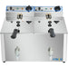 B Grade Commercial Electric Deep Fryer Countertop Double Tank 2x10 Litres 530x490x360mm | Afr008 B Grade Makfry