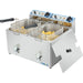 B Grade Commercial Electric Deep Fryer Countertop Double Tank 2x10 Litres 530x490x360mm | Afr008 B Grade Makfry
