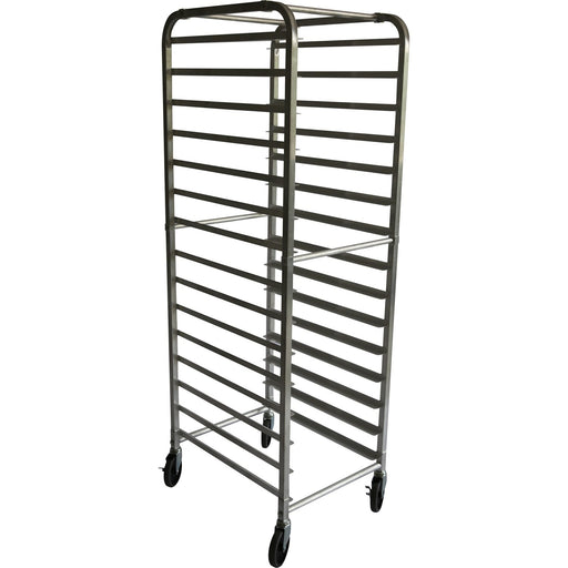 Rack/Tray/Pan Trolley Aluminium for 660x460mm sheet pan 15 tier |  ALRK15 Makfry