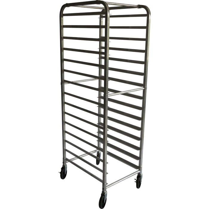 Rack/Tray/Pan Trolley Aluminium for 660x460mm sheet pan 15 tier |  ALRK15 Makfry