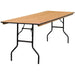 Folding Banquet Catering Table 8ft Plywood 2430x760x760mm |  AX222 Makfry