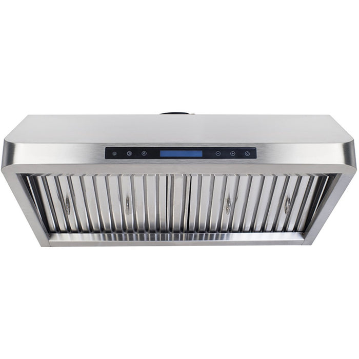 Commercial Extraction Canopy with Filter, Range Hood, Fan, Lights & Speed Control 900mm  |  AP238PS1536