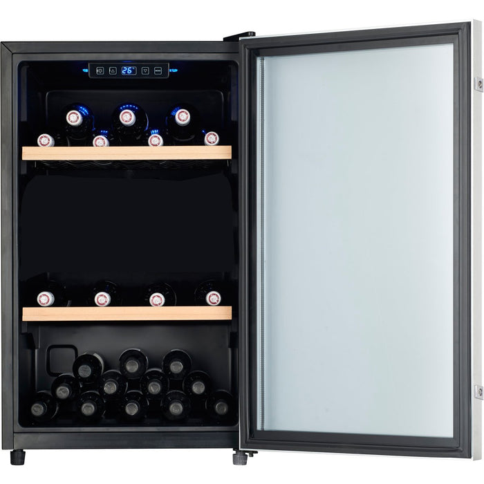 Professional Glass Front Wine Cooler 130L Black/Silver|  AXW130