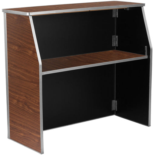 Portable Foldable Bar Walnut Laminate | Ax204 Makfry