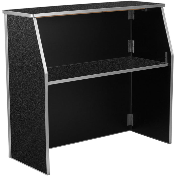Portable Foldable Bar Black Marble Laminate | Ax206 Makfry