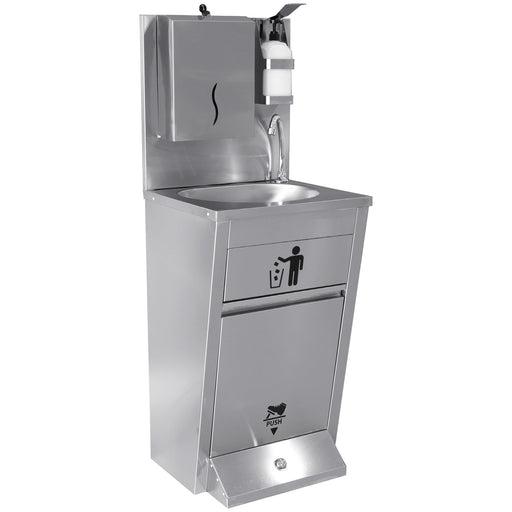 B Grade Handwash Station With Waste Basket &Amp; Napkin Dispenser &Amp; Soap Dispenser Holder Foot Operated Stainless Steel Height 1350mm | Ayk002 B Grade Makfry
