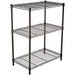Light Duty Shelving Unit Mini 3 Tier Rack 270kg Width 600mm Depth 350mm Height 900mm Black Wire |  AZON202 Makfry