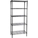 Light Duty Shelving Unit Mini 5 Tier Rack 450kg Width 600mm Depth 350mm Height 1500mm Black Wire |  AZON210 Makfry
