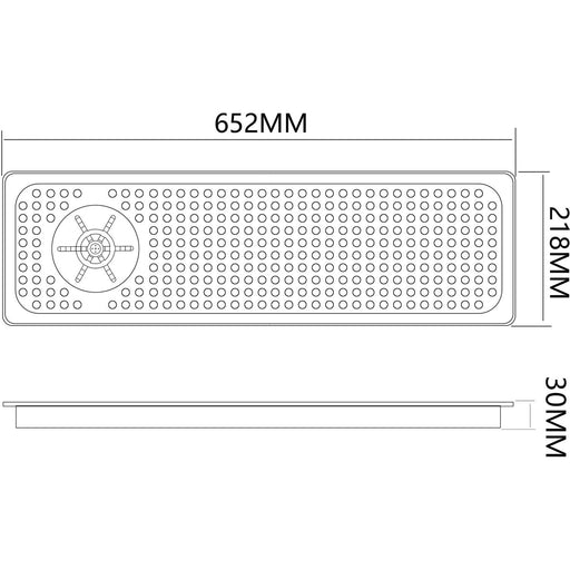Countertop Stainless Steel Glass Rinser 655×215×30mm |  B1210 Makfry