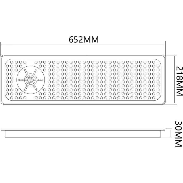 Countertop Stainless Steel Glass Rinser 655×215×30mm |  B1210 Makfry