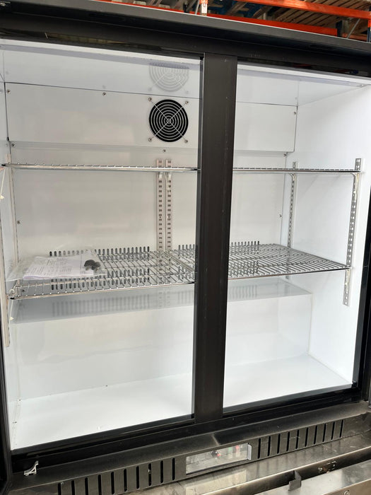 Back Bar Cooler 2 Doors 208 litres Black-Refurbished Canmac Refurbished