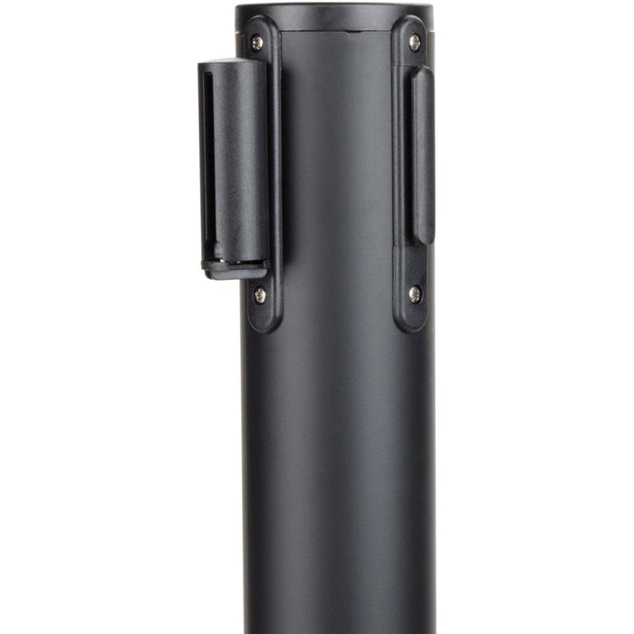 Black Barrier Post with Red Retractable Belt 2m |  BBP01AR Makfry