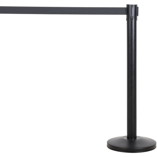 Black Barrier Post with Black Retractable Belt 2m |  BBP01A Makfry
