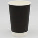 500pcs Compostable Coffee Cups Double wall 16oz/473ml Black |  BDW16OZ Makfry