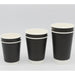 500pcs Compostable Coffee Cups Double wall 16oz/473ml Black |  BDW16OZ Makfry