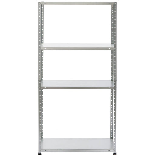 Commercial Galvanised Heavy Duty Shelving Unit 4 Shelves 150kg Loading Capacity 750x300x1500mm |  BG30 Makfry