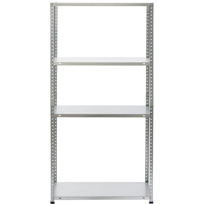 Commercial Galvanised Heavy Duty Shelving Unit 4 Shelves 150kg Loading Capacity 750x300x1500mm |  BG30 Makfry