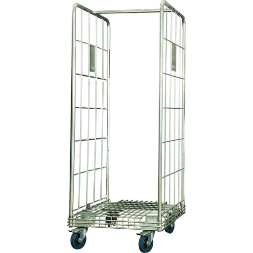 Commercial 2 Sided Roll Cage Trolley Zinc Plated Steel 360kg Capacity 680x900x1720mm | Bhk01 Makfry
