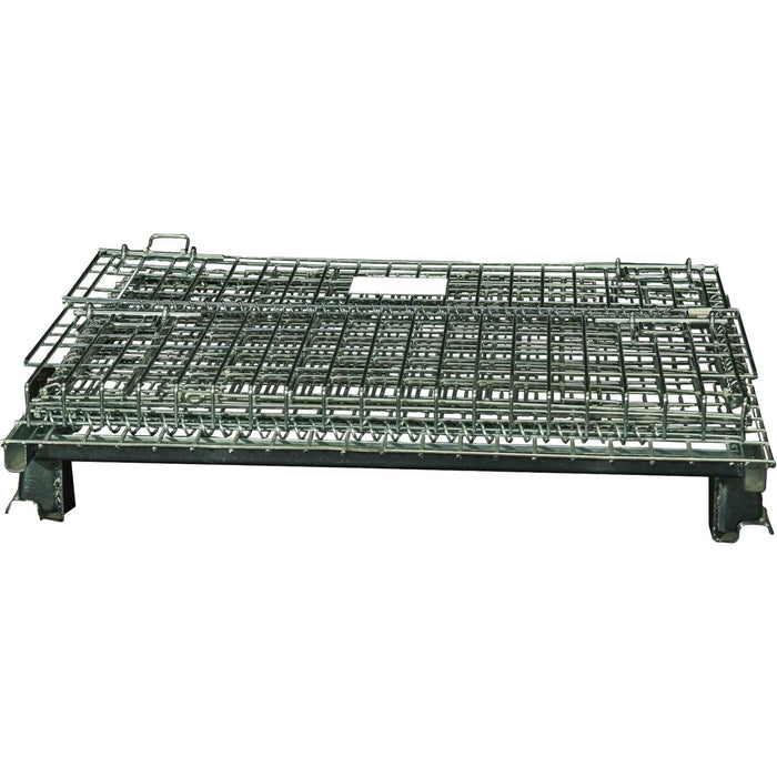 Commercial Heavy Duty Wire Mesh Stillage Collapsible &Amp; Stackable Zinc Plated Steel 1000kg Capacity 1000x800x840mm | Bhk35 Makfry